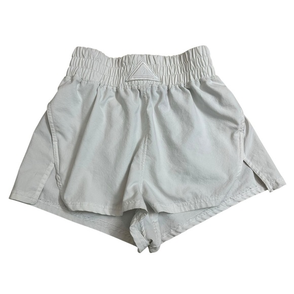 Free People Movement Shorts High Waisted Gym Athletic White Logo Boho Size Small - Picture 3 of 9
